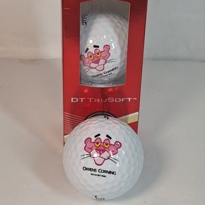 NEW * 3 Pack TITLEIST DT TRUSOFT Golf Balls PINK PANTHER OWENS CORNING